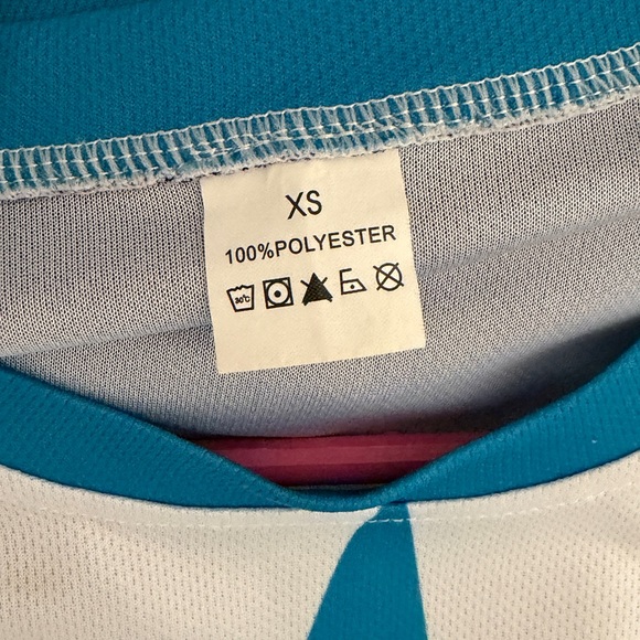 Fox 360 Riding Jersey Unisex Size XS Aqua Purple Pink Motocross Shirt Top - Picture 3 of 4